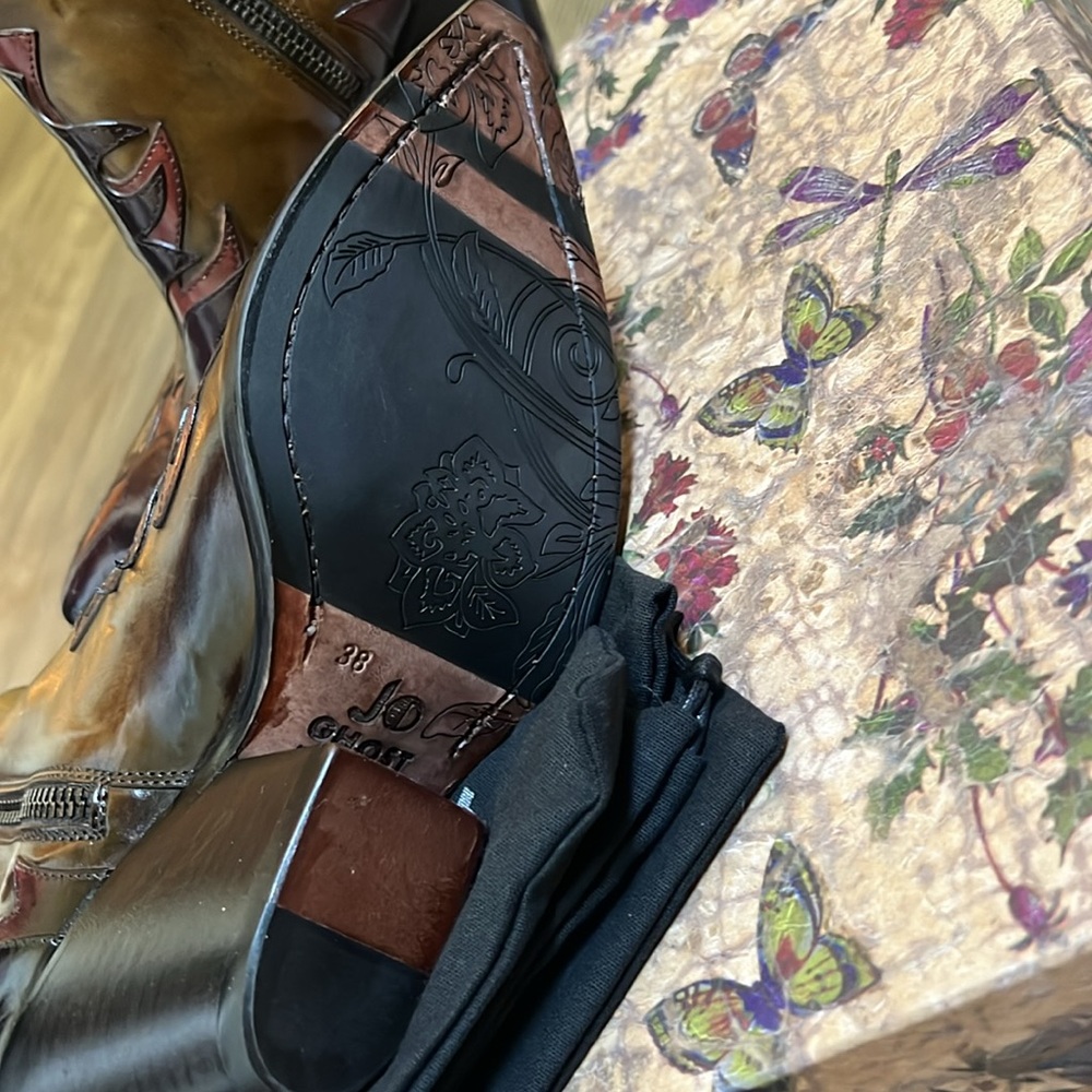 Jo Ghost emblazoned short boot in bronze 38 - Picture 7 of 15